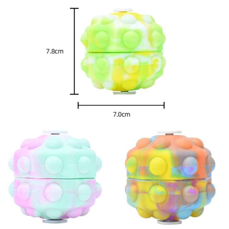 3 PCS Rotating Glowing Octagonal Silicone Ball Educational Toys, Specification: Glow 4 Seconds(Yellow Blue) - Squeeze Toys by buy2fix | Online Shopping UK | buy2fix
