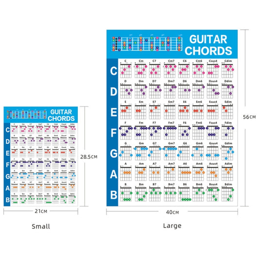 G625 Paper Chord Score Guitar Chord Fingering Exercise Chart(Small) by buy2fix