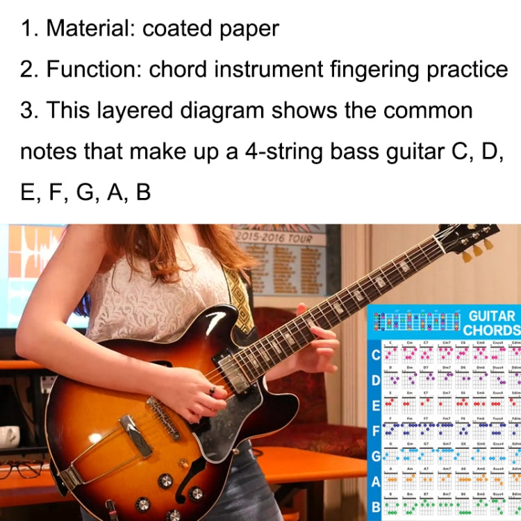 G625 Paper Chord Score Guitar Chord Fingering Exercise Chart(Small) - Stringed Instruments by buy2fix | Online Shopping UK | buy2fix