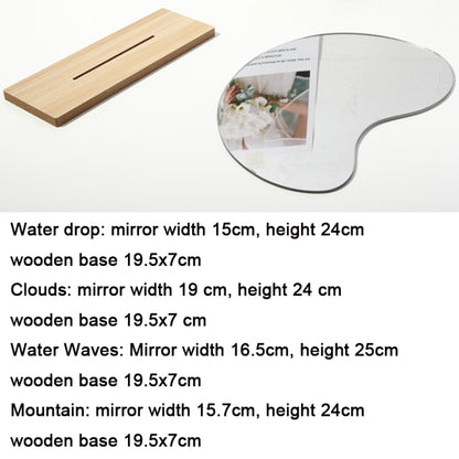 Irregular Acrylic Mirror With Wooden Base Photo Props(Water Drip) - Camera Accessories by buy2fix | Online Shopping UK | buy2fix