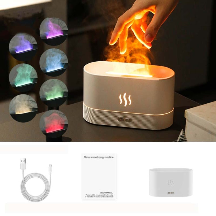 7 Color Flame Aromatherapy Machine - Adjustable Flame Light Brightness ...