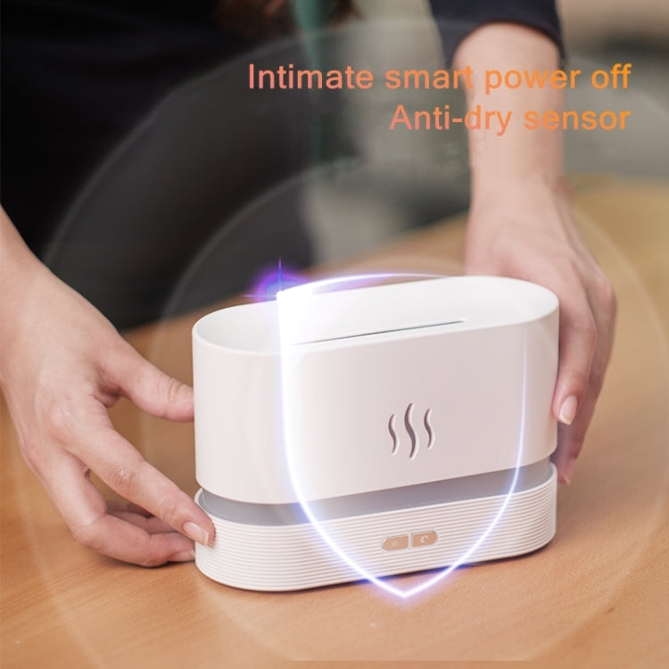 7 Color Flame Aromatherapy Machine Home Office Desk Air Humidifier(White) - Home & Garden by buy2fix | Online Shopping UK | buy2fix