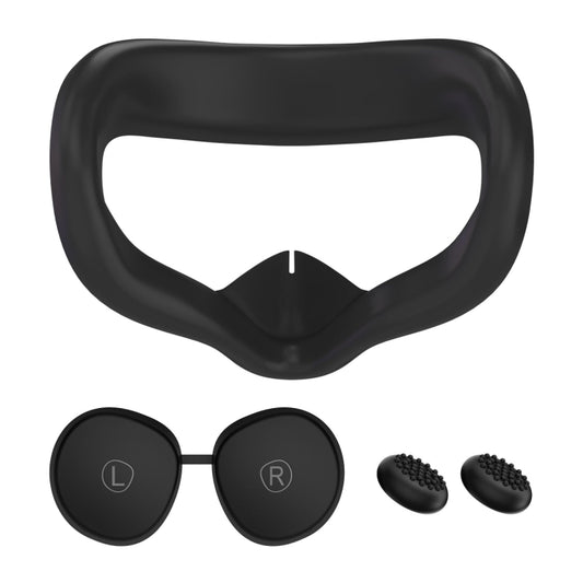 VR Silicone Eye Mask+Lens Protective Cover+Joystick Hat, For Oculus Quest 2(Black) - Consumer Electronics by buy2fix | Online Shopping UK | buy2fix