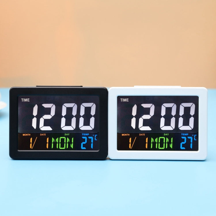 G2000 Color Screen Date Temperature Display Alarm Clock Desk Clock(White) - Alarm Clocks by buy2fix | Online Shopping UK | buy2fix