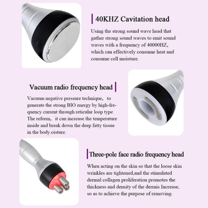 4 In 1  40K Ultrasonic Fat Blasting Device Radio Frequency Beauty Device Metal Handle US Plug - Beauty Instrument by buy2fix | Online Shopping UK | buy2fix
