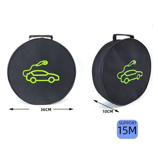 Car Charging Cable Storage Bag Carry Bag For Electric Vehicle Charger Plugs,Spec: Round Without Logo by buy2fix