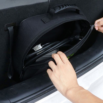 Car Charging Cable Storage Bag Carry Bag For Electric Vehicle Charger Plugs,Spec: Square Without Logo by buy2fix