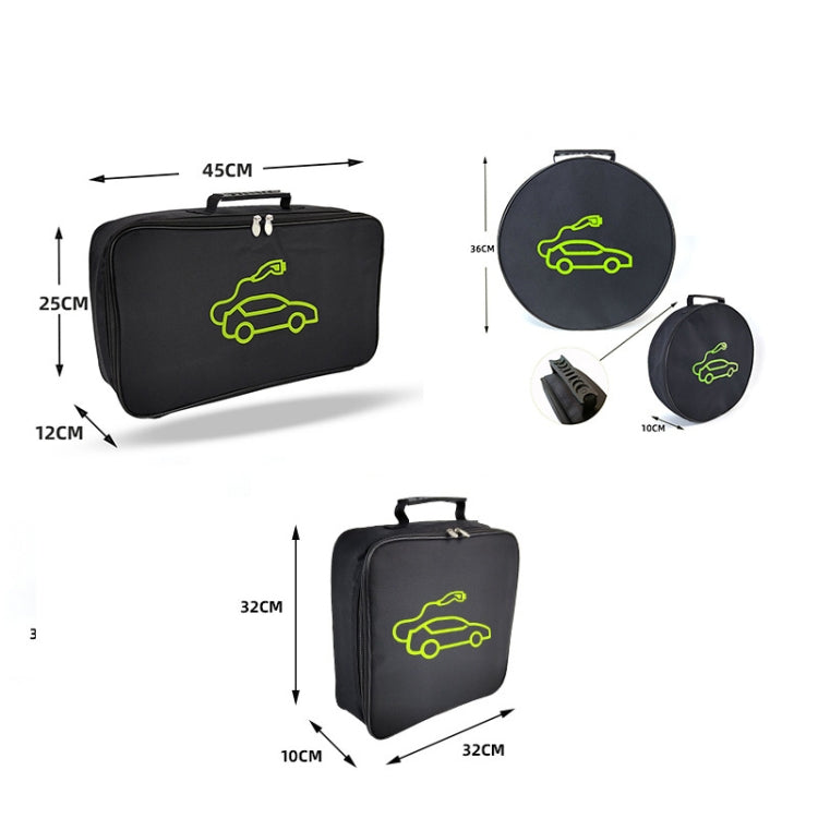 Car Charging Cable Storage Bag Carry Bag For Electric Vehicle Charger Plugs,Spec: Square With Logo by buy2fix