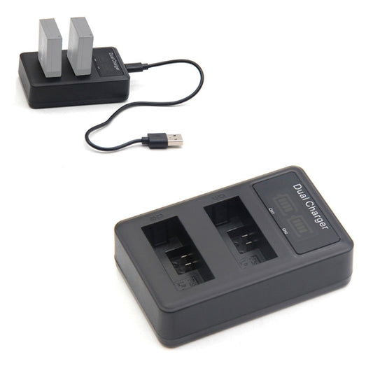 LP-E5 LCD Vertical Dual Charge SLR Camera Battery Charger - Camera Accessories by buy2fix | Online Shopping UK | buy2fix