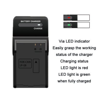LP-E8 Mirrorless Digital Camera Single Charge Battery Charger, CN Plug - Camera Accessories by buy2fix | Online Shopping UK | buy2fix