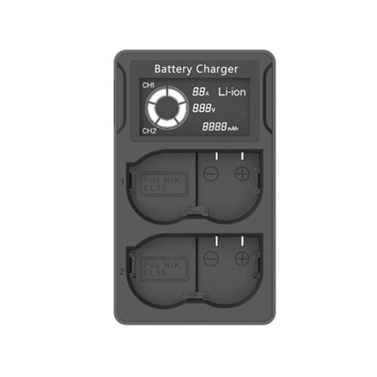 EL15 USB LCD Dual Charge SLR Camera Battery Charger - Camera Accessories by buy2fix | Online Shopping UK | buy2fix