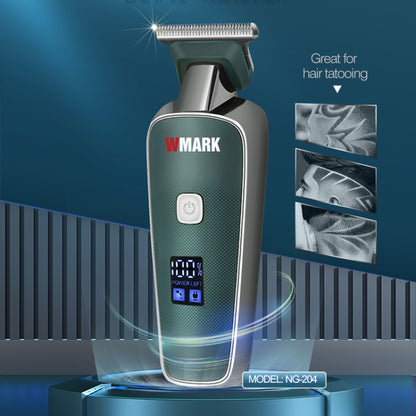 WMARK NG-204 Wireless LED Display Rechargeable Hair Clipper(Green) - Hair Trimmer by WMARK | Online Shopping UK | buy2fix