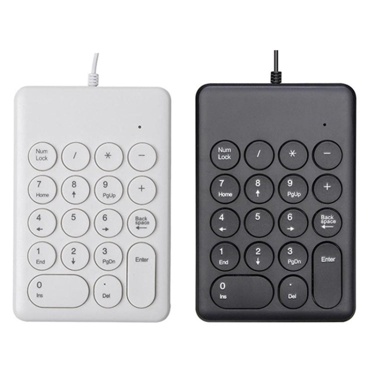 269 18 Keys Accounting Bank Engineering Wired Mini Chocolate Numeric Keypad, Cable Length: 1.25m(Black) - Wired Keyboard by buy2fix | Online Shopping UK | buy2fix