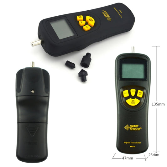 Smart Sensor AR925 LCD Display Contact Tachometer by SMART SENSOR