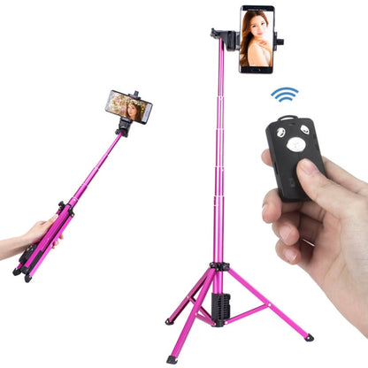 YUNTENG 1688 Selfie Stick Tripod Bluetooth Remote Control Camera Stand(Pink) - Consumer Electronics by YUNTENG | Online Shopping UK | buy2fix