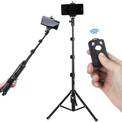 YUNTENG 1388 Selfie Stick Tripod Bluetooth Remote Control Camera Stand(Black) - Consumer Electronics by YUNTENG | Online Shopping UK | buy2fix