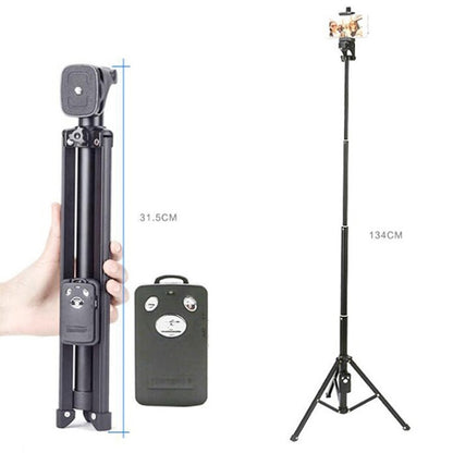 YUNTENG 1688 Selfie Stick Tripod Bluetooth Remote Control Camera Stand(Black) - Consumer Electronics by YUNTENG | Online Shopping UK | buy2fix