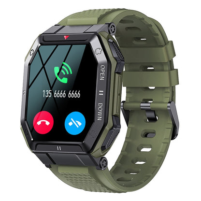Heart Rate Blood Pressure Blood Oxygen Monitoring Outdoor Smart Bluetooth Watch(Green) - Sport Watches by buy2fix | Online Shopping UK | buy2fix