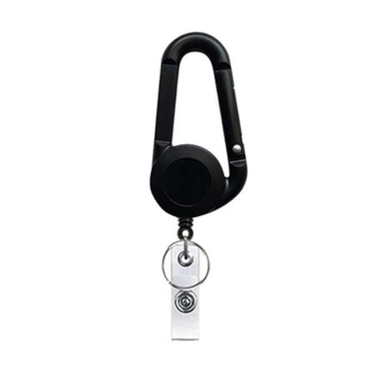 Retractable Mountain Buckle Keychain(Black) - In Car by buy2fix | Online Shopping UK | buy2fix