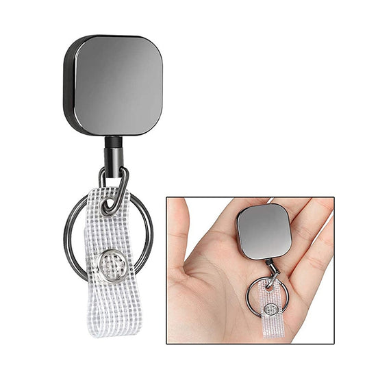 4cm Plated Metal Square Expansion Rope Key Chain by buy2fix