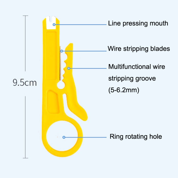 Rj45 8P Through-hole Crystal Head Connector Jacket Network Tool Stripping Wire Cable Pliers Set(Blue) - Lan Cable and Tools by buy2fix | Online Shopping UK | buy2fix