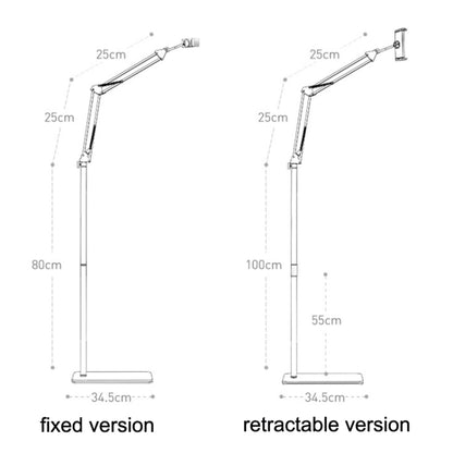 SSKY L10 Home Cantilever Ground Phone Holder Tablet Support Holder, Style: Retractable+Desktop Clip (White) - Lazy Bracket by SSKY | Online Shopping UK | buy2fix