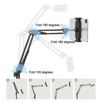 SSKY L10 Home Cantilever Ground Phone Holder Tablet Support Holder, Style: Fixed (Black) - Lazy Bracket by SSKY | Online Shopping UK | buy2fix