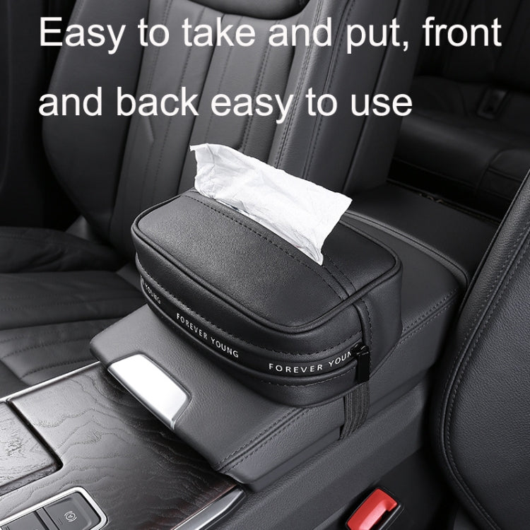 Multifunctional Car Chair Back Hanging Tissue Box(Black) - In Car by buy2fix | Online Shopping UK | buy2fix