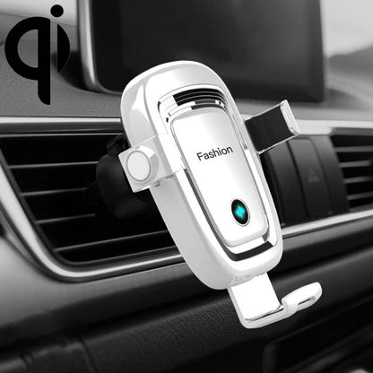 S19 15W Gravity Car Phone Wireless Charging Stand(White) - In Car by buy2fix | Online Shopping UK | buy2fix