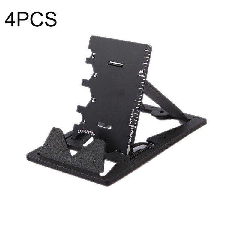 4 PCS Multifunction Folding Mobile Phone Bracket Mini EDC Tool Card Bottle Opener(Opp Package) - Desktop Holder by buy2fix | Online Shopping UK | buy2fix