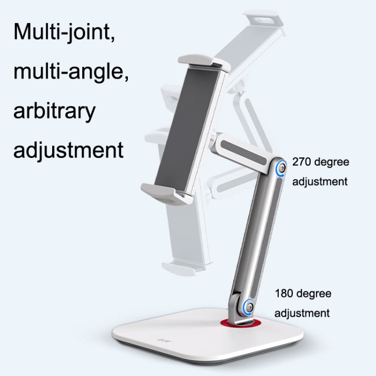 SSKY X38 Desktop Phone Tablet Stand Folding Online Classes Support, Style: Long Arm Version (White) - Desktop Holder by SSKY | Online Shopping UK | buy2fix