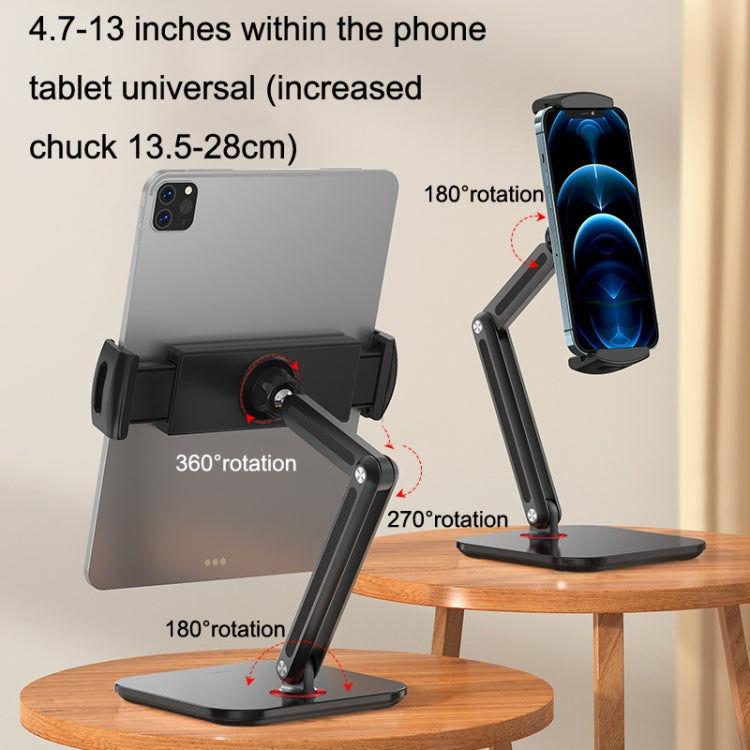 SSKY X38 Desktop Phone Tablet Stand Folding Online Classes Support, Style: Long Arm Version (Black) - Desktop Holder by SSKY | Online Shopping UK | buy2fix