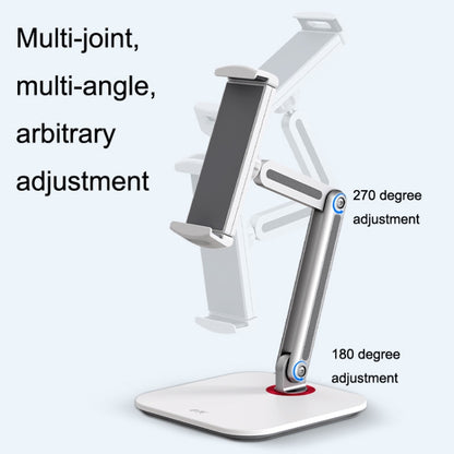 SSKY X38 Desktop Phone Tablet Stand Folding Online Classes Support, Style: Single Arm Charging Version (White) - Desktop Holder by SSKY | Online Shopping UK | buy2fix