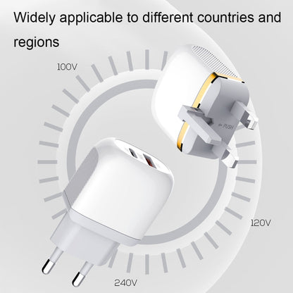 LDNIO A2316C 20W PD+QC 3.0 Phone USB Multi-hole Fast Charger UK Plug with USB-C/Type-C Cable - Mobile Accessories by LDNIO | Online Shopping UK | buy2fix