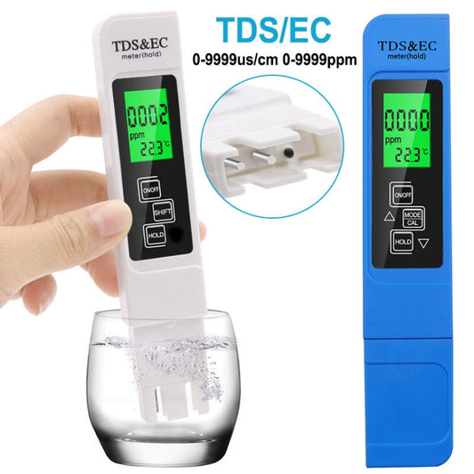 Backlight Model TDS & EC Water Quality Test Pen Meter Conductivity Test Pen(Blue) by buy2fix