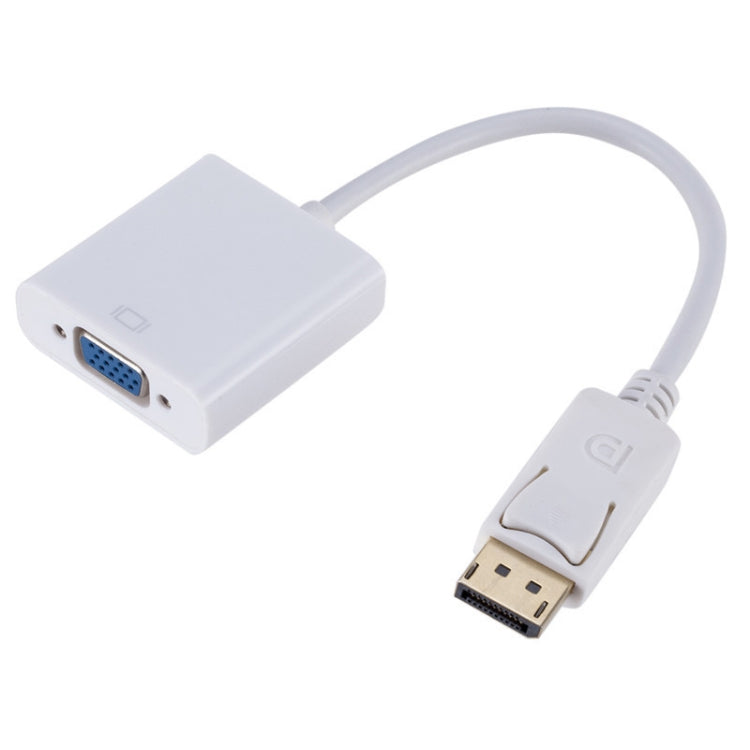 DP to VGA Adapter Wire Square Adapter, Cable Length: 15cm(White) -  by buy2fix | Online Shopping UK | buy2fix