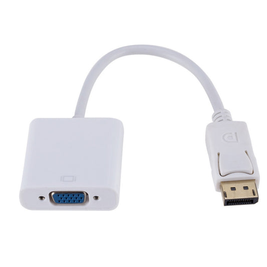 DP to VGA Adapter Wire Square Adapter, Cable Length: 15cm(White) by buy2fix