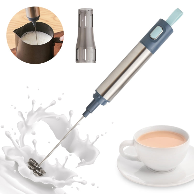 304 Stainless Steel Hand-held Electric Milk Foamer Coffee Utensil(Gray) - Stirrer & Squeezer by buy2fix | Online Shopping UK | buy2fix