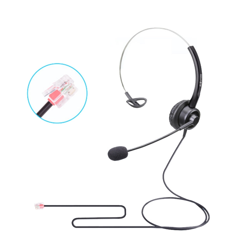 VT200 Single Ear Telephone Headset Operator Headset With Mic,Spec: Crystal Head - Consumer Electronics by buy2fix | Online Shopping UK | buy2fix