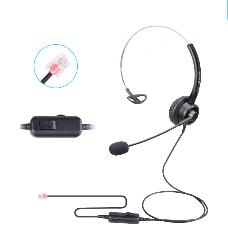 VT200 Single Ear Telephone Headset Operator Headset With Mic,Spec: Crystal Head with Tuning - Consumer Electronics by buy2fix | Online Shopping UK | buy2fix