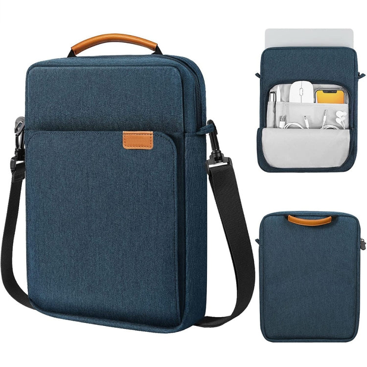 Vertical Laptop Bag Handheld Shoulder Crossbody Bag, Size: 9.7-11 Inch(Dark Blue) - 10 - 11 inch by buy2fix | Online Shopping UK | buy2fix