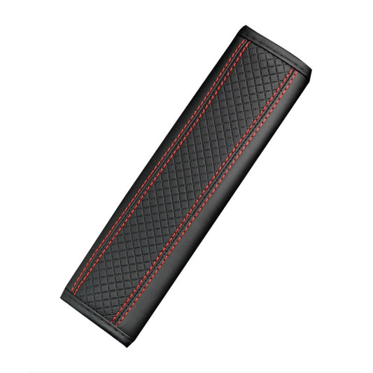 Fiber Leather Embossed Car Seat Belt Shoulder Cover Protector 6.5X23cm(Gray) by buy2fix