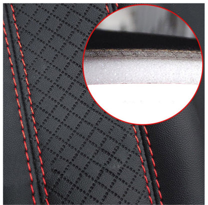 Fiber Leather Embossed Car Seat Belt Shoulder Cover Protector 6.5X23cm(Gray) - In Car by buy2fix | Online Shopping UK | buy2fix