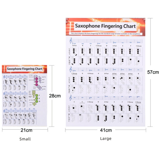Coated Paper Saxophone Fingering Chord Diagrams Saxophone Practice Figure(Large) by buy2fix
