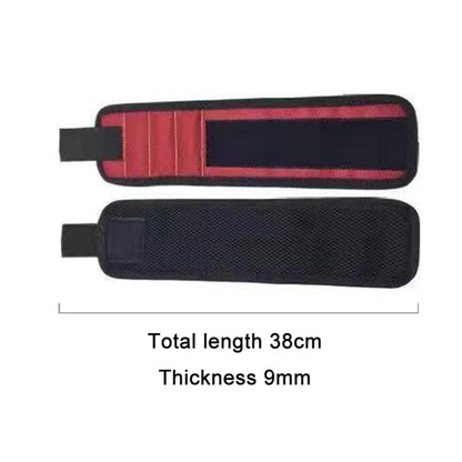 Electric Woodworking Multifunctional Powerful Magnetic Wrist Strap, Style: Three Rows Red - Others by buy2fix | Online Shopping UK | buy2fix