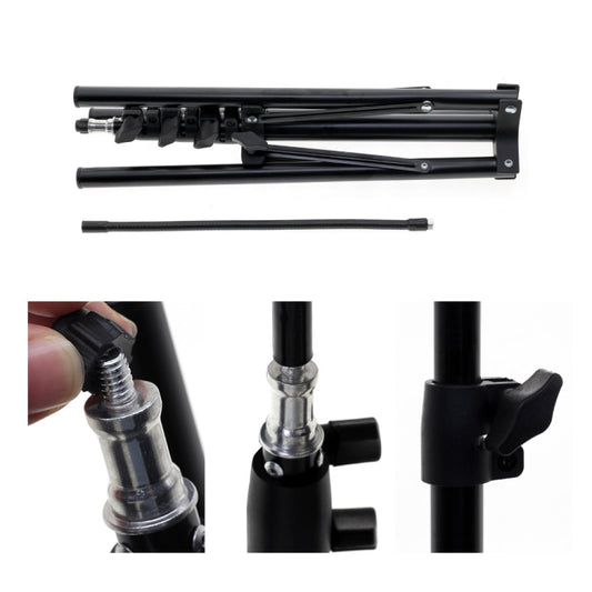 1.6m Live Photography Light Stand Thickened Anti-folding Tripod With 30cm Hose by buy2fix