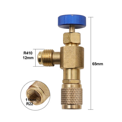 Air Conditioner Fluoridation Safety Valve Refrigerant Filling Connector(Side R410 Bottom R22) - In Car by buy2fix | Online Shopping UK | buy2fix