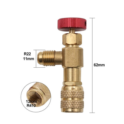 Air Conditioner Fluoridation Safety Valve Refrigerant Filling Connector(Side R22 Bottom R410) - In Car by buy2fix | Online Shopping UK | buy2fix