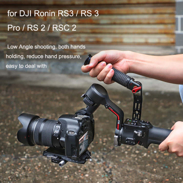 For DJI Ronin RS3 Pro Adjustable Angle Aluminum Alloy Handle Stabilizer(Black) - DJI & GoPro Accessories by buy2fix | Online Shopping UK | buy2fix