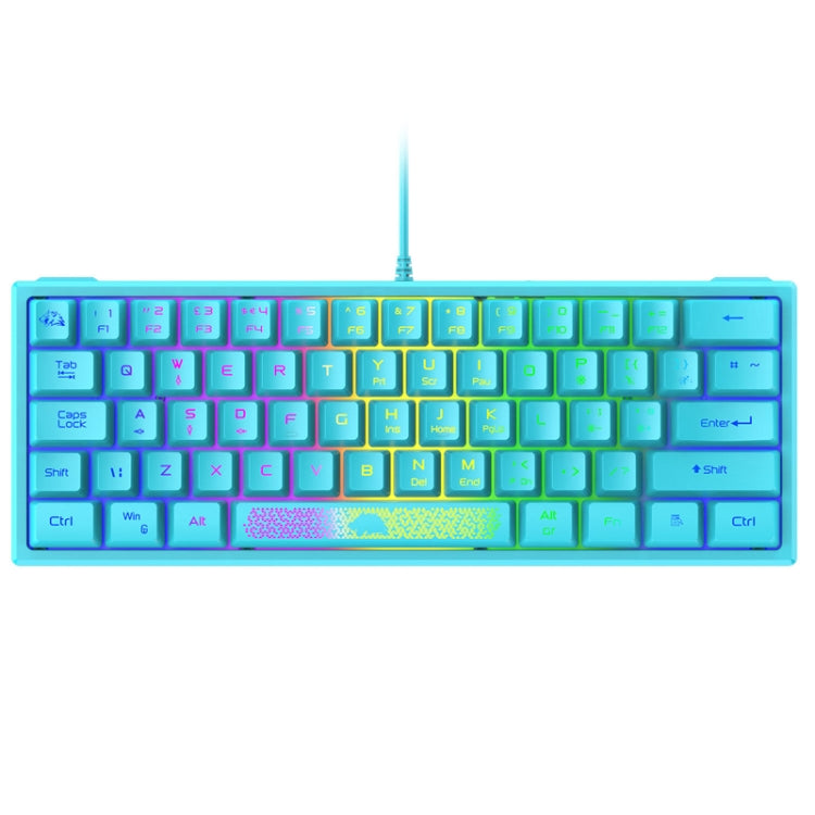 ZIYOULANG K61 62 Keys Game RGB Lighting Notebook Wired Keyboard, Cable Length: 1.5m(Blue) - Wired Keyboard by ZIYOULANG | Online Shopping UK | buy2fix